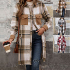 Harper – Plaid Long Coat | Women's Longline Winter Coat For Timeless Style Neriona
