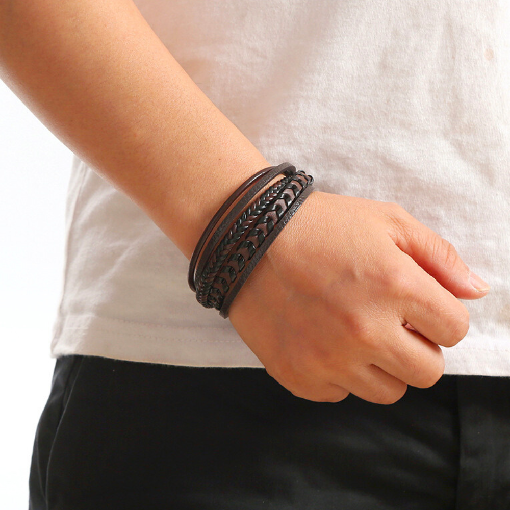 Nolan – Braided Leather Bracelet | Rustic Everyday Piece