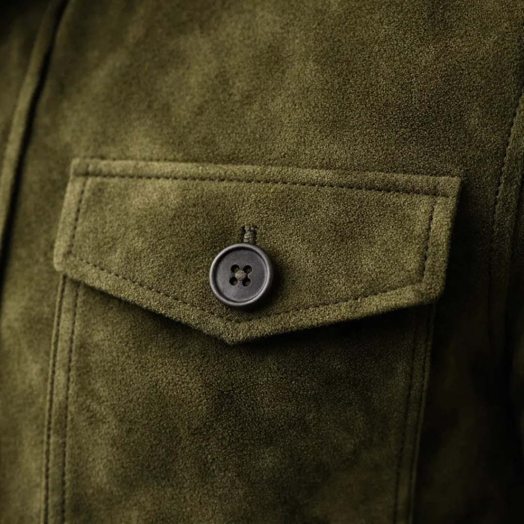 Freddie – Classic Suede Jacket | Structured Fit with Chest Pockets