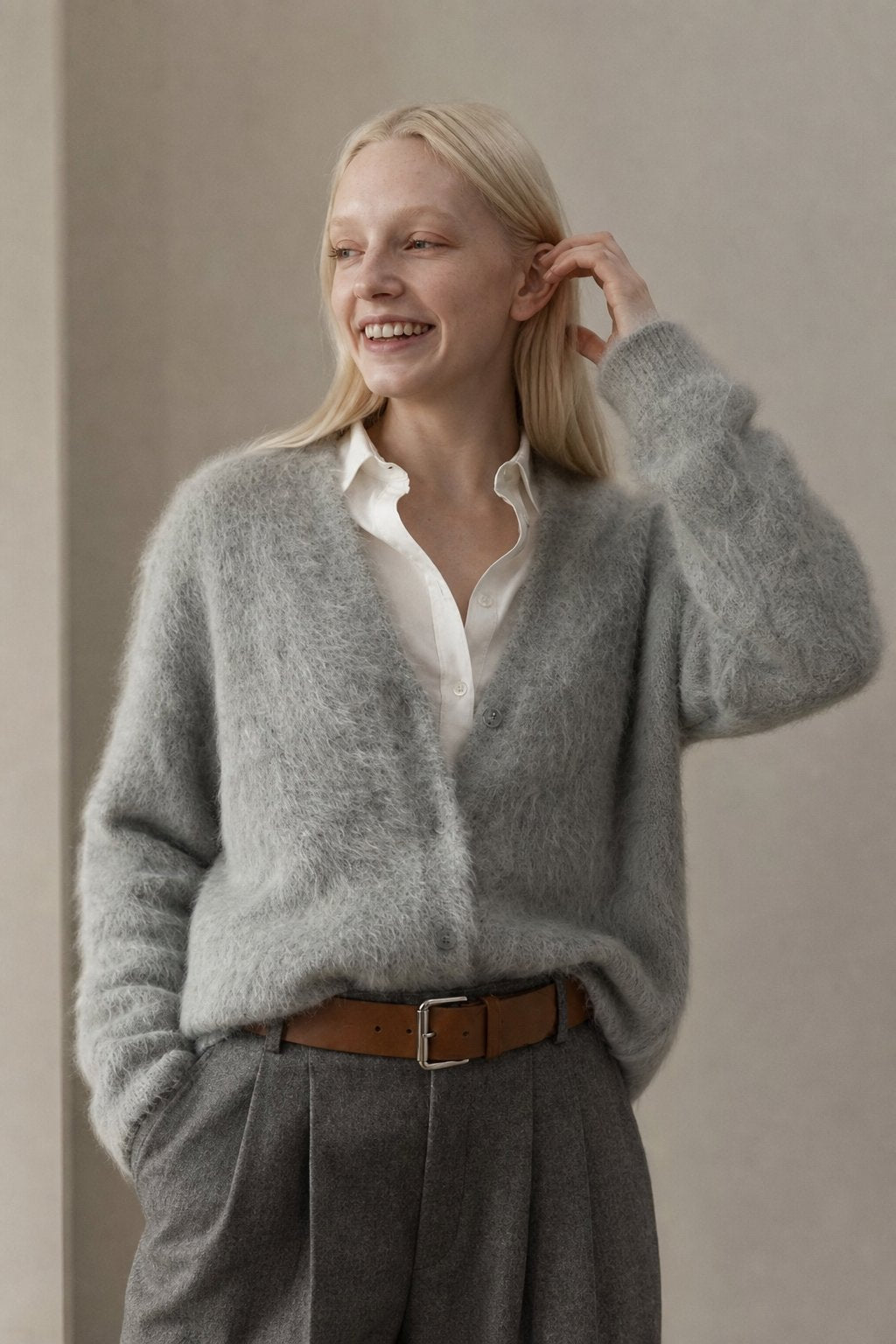 Briony – Oversized Faux Cashmere Cardigan - Cole & May