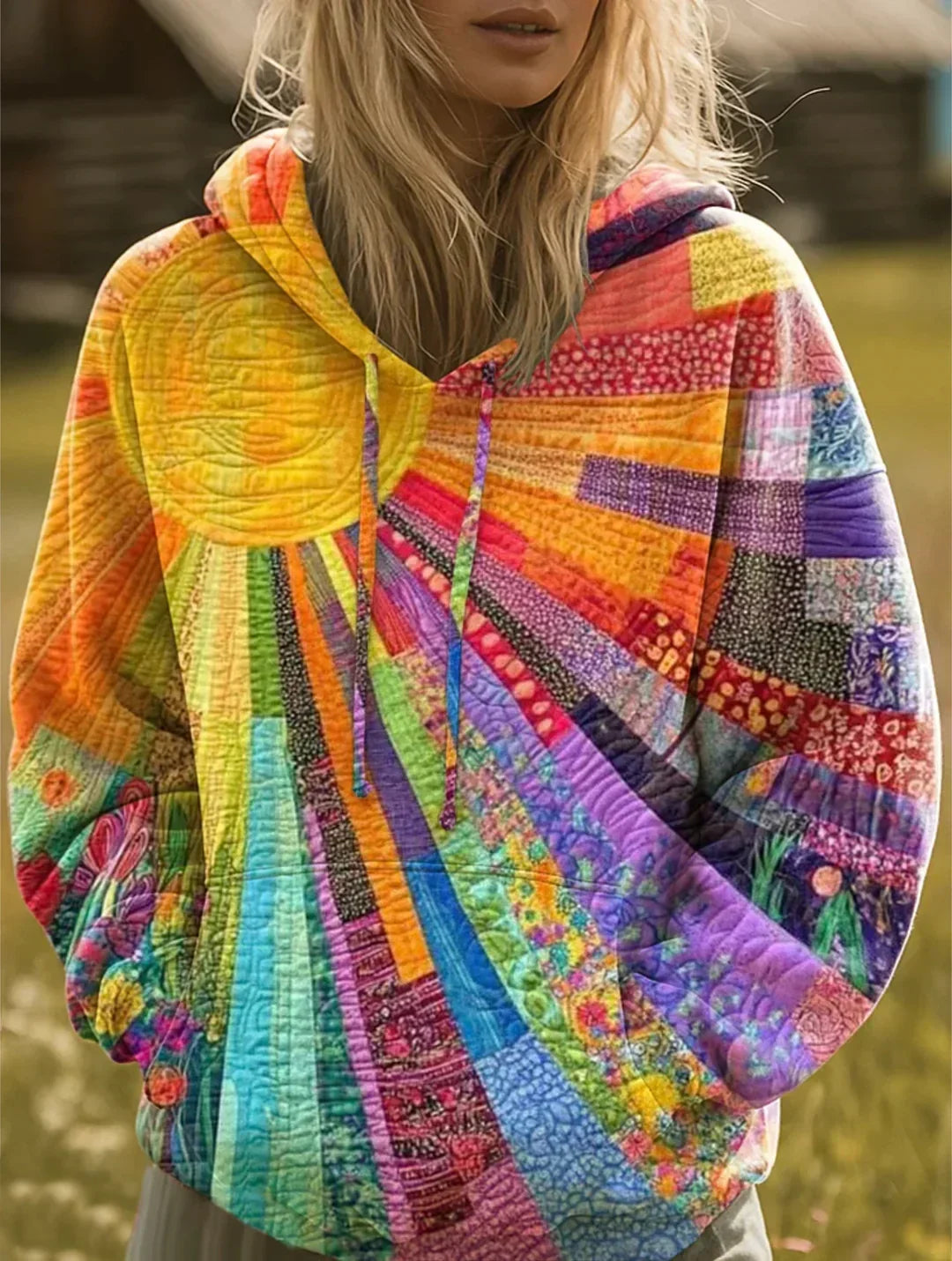 Madison – Patchwork Bohemian Hoodie - Cole & May