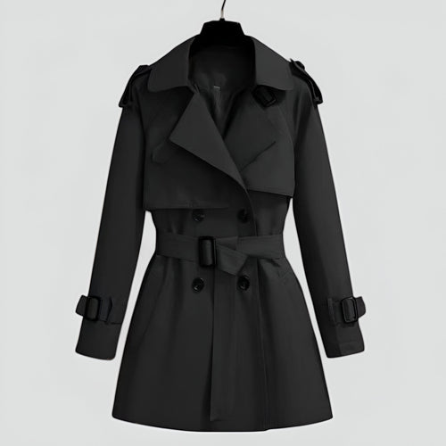 Amara – Double-Breasted Trench Coat | Belted, Transitional Layer