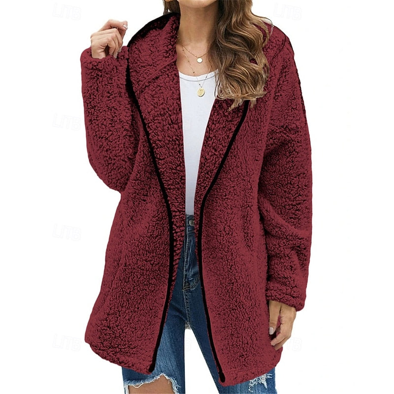 Faye – Cozy Hooded Jacket | Zip-Front Relaxed Layer