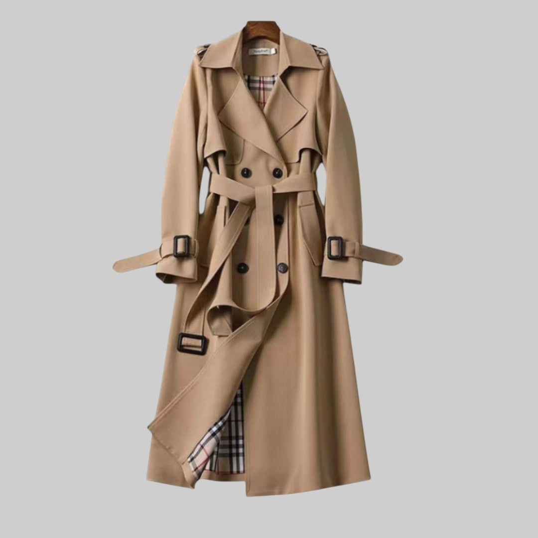 Vivienne – Belted Trench Coat | Double-Breasted, Wide Lapel