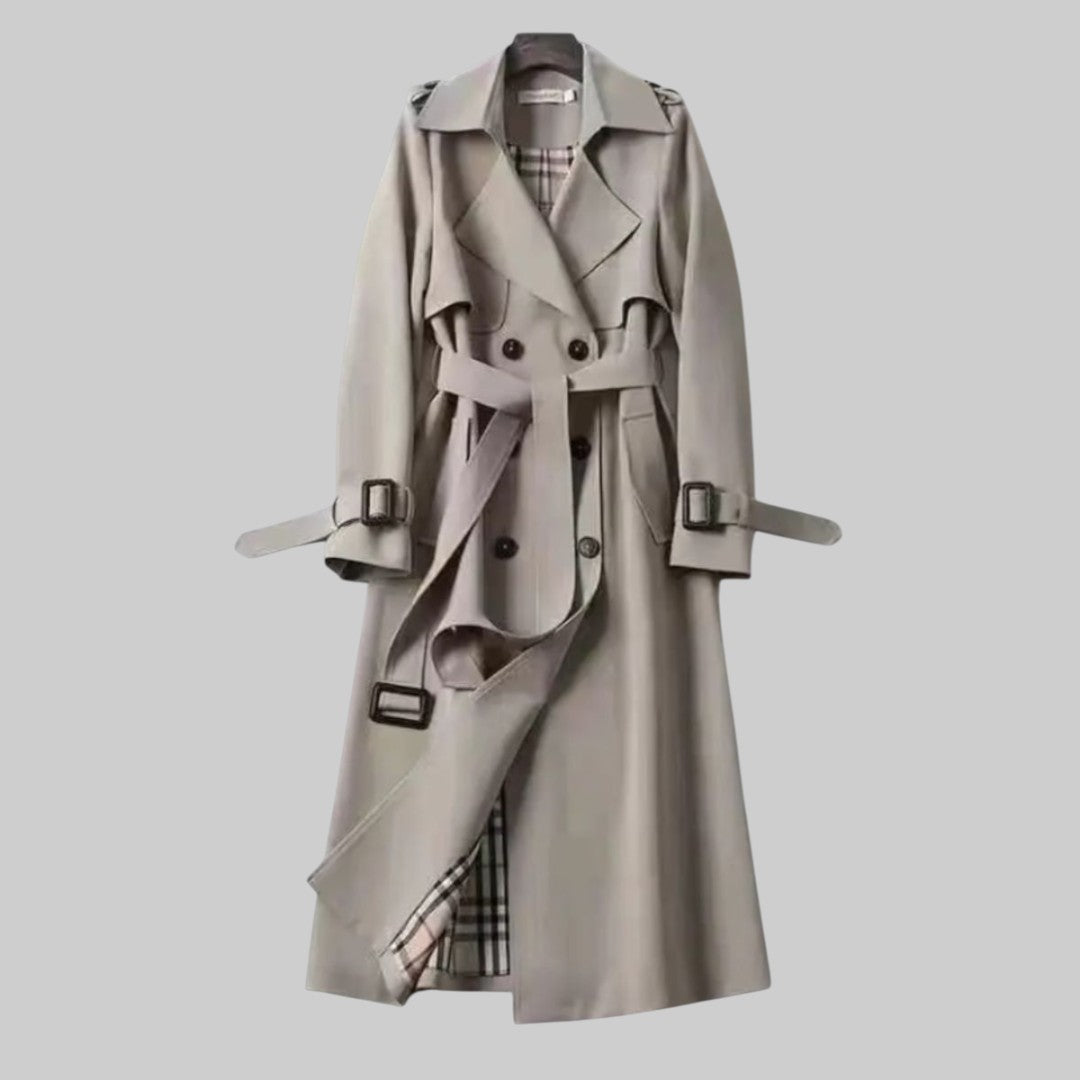 Vivienne – Belted Trench Coat | Double-Breasted, Wide Lapel
