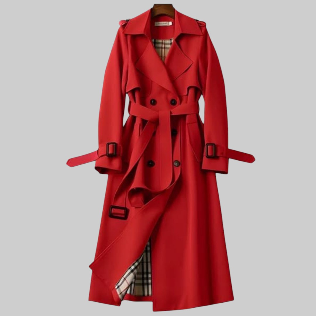 Vivienne – Belted Trench Coat | Double-Breasted, Wide Lapel
