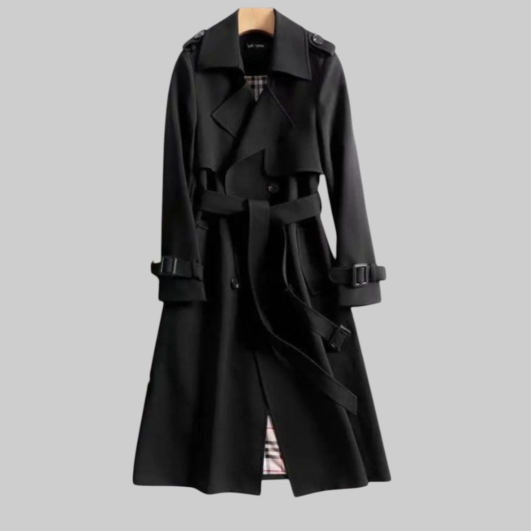 Vivienne – Belted Trench Coat | Double-Breasted, Wide Lapel