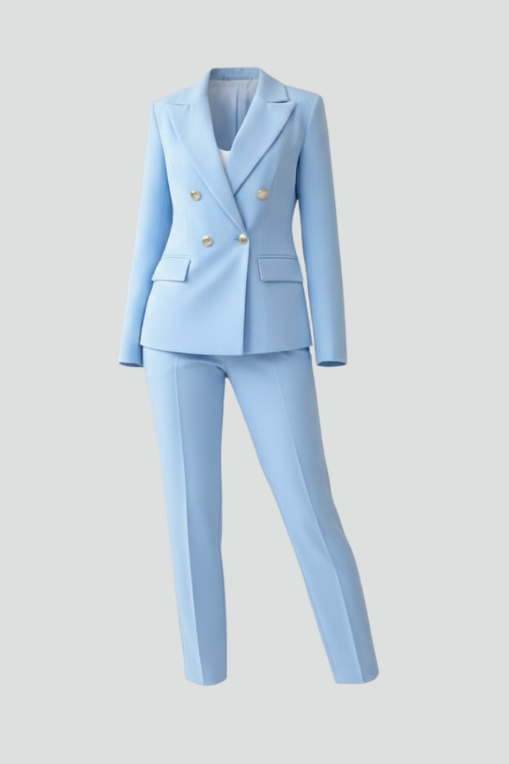 Women's Double-Breasted Suit Set | Blazer & Trouser Two-Piece